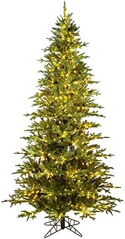 Vickerman 3 'Kamas Fraiser FIR Árvore de Natal Artificial, Luzes LED de 3 mm de baixa tensão branca de 3 mm - Árvore de Natal Faux