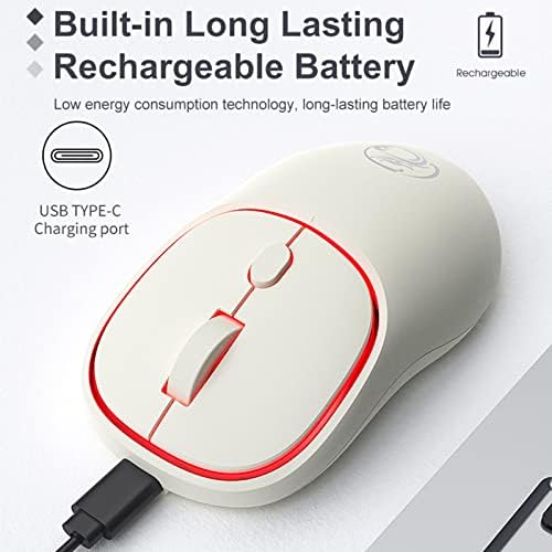 Mouse sem fio com luzes deslumbrantes 2.4g mouse sem barulho com receptor USB ratos portáteis de computador para laptop de computador