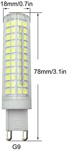 G9 Bulbos de LED diminuem 10W110V Luzes de milho led de 6000k de 6000k, Base Bi-Pin G9, Dimmable, 136 LED 2835 SMD, 3 pacote