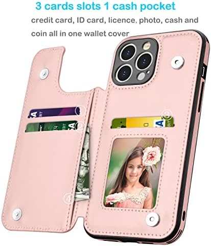 Caixa de carteira minimalista de Tekcoo para iPhone 13 2021 Premium PU Leather Id Id Candeld Holder Slots de fechamento