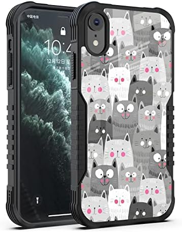 Caso XR XR do iPhone fjyuanqi para garotas, capa de parafuso de choque pesado à prova de choque de choque de choque