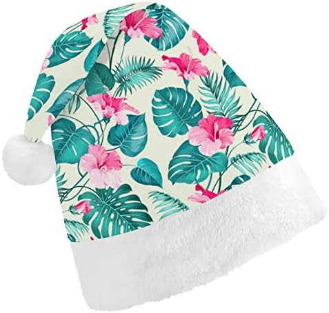Flores tropicais chapéu de Natal chapéus de Papai noel
