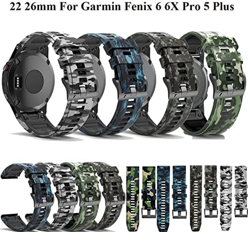 Buday the New 26 22 mm Watchband Strap for Garmin Fenix ​​6x 6 6s Pro 5s mais 935 3 hr relógio de liberação rápida Silicone EasyFit