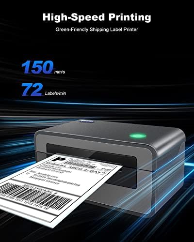 Impressora de etiqueta de remessa polono Gray, impressora de etiqueta térmica 4x6 para embalagens de remessa impressora de etiqueta