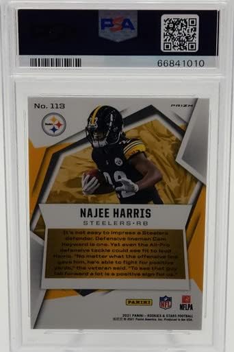 Najee Harris Steelers 2021 Rookies & Stars Pulsar Prizm Rookie Card 113 PSA 10
