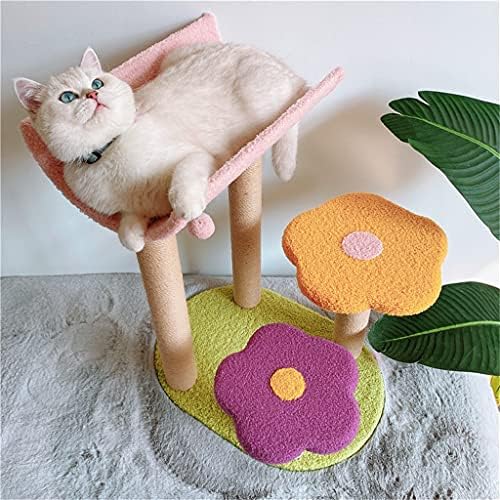 Gretd Colorido Flower Cats Salbing Frame Sisal Scratch Board Wizard of Cats Tree Paw Princess Chaise Lounger Den Big Cats