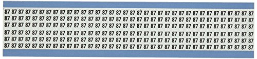 Pano de vinil reposicionável Brady WM-87-PK, preto em números sólidos, placa de marcador de fio de números sólidos