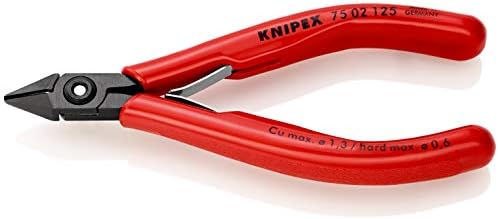 Knipex 75 02 125 Cutter diagonal eletrônico polido com garras de plástico 125 mm