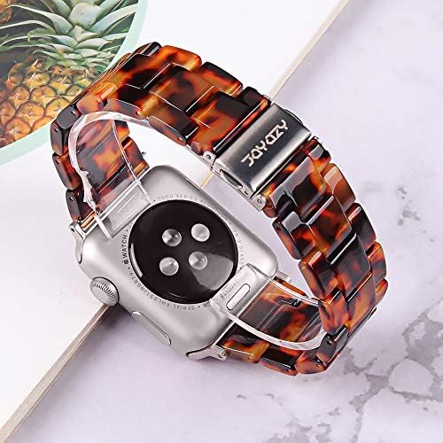 Banda de resina de moda Joyozy Compatível com Apple Watch 49mm 45mm 44mm 42mm, aço inoxidável Fivela Iwatch Bandra.