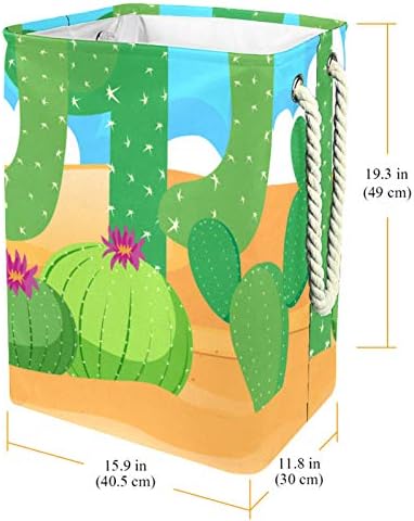 Cestas de lavanderia impermeabilizadas altas resistentes no deserto do deserto com belo cesto cactus cesto para crianças