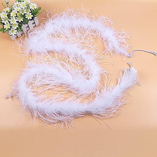 2 yards plumas brancas avestruz penas de penas de roupa artesanal de penas diy plumas festa de casamento de casamento de casamento