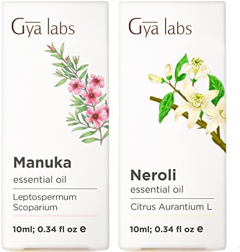 Óleo Essential de Manuka & Neroli Oil - Gya Labs Flawless Skin Set para limpar a acne e hidratar a pele - de óleos
