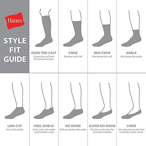 Hanes Ultimate Girls '6 pares de pacote de tornozelo