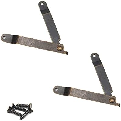 Heyiarbeit 2pcs bronze dobrável suporte de tampa dobradiças para tampa de mobília de mobília de mobília de dobradiças cabine de armário