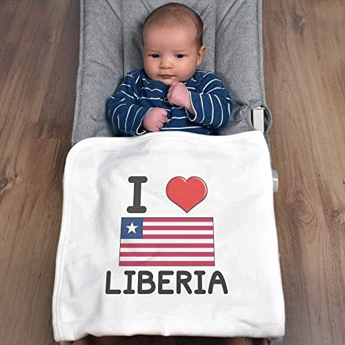 Azeeda 'I Love Libéria' Cotton Baby Blain / Shawl