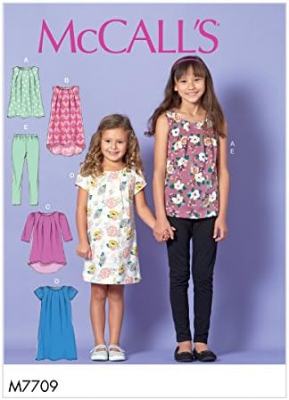 McCall Patterns Children/meninas tops/vestidos e leggings