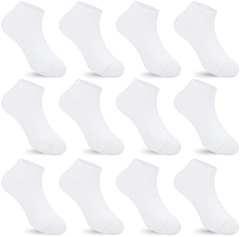 Auranso 12 pares crianças respiráveis ​​atléticos tornozelo meias meninas meninas algodão de algodão de baixo corte