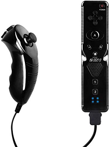 Antcool Wii Remote Controller e Nunchuck Controller Compatível para Wii & Wii U Console