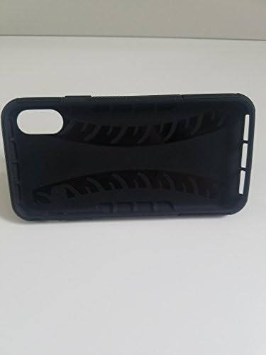 IPhone 8 preto camada dupla à prova de choque, estojo de proteção duro/suave