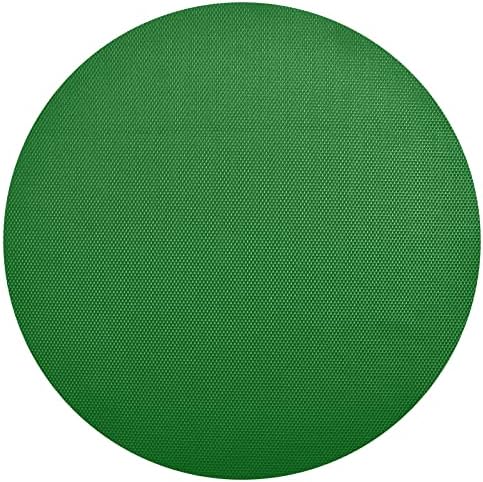 Kigai puro liso verde escuro redondo placemats de 1, placemats redondos laváveis ​​resistentes ao calor resistentes ao desgaste, feitos