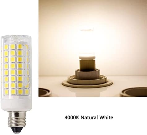 Iluminação LXCOM Bulbo de milho e1 de milho LXCOM LED 10W Bulbos de candelabra de cerâmica 4000k Branco natural - 102 LEDS 2835