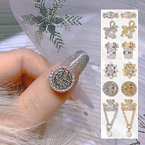 Bybycd uil art strass em prata jóias de unhas diy artes de diamante novo Lucky Diamond ornament Bow Small Bear Manicure Tool
