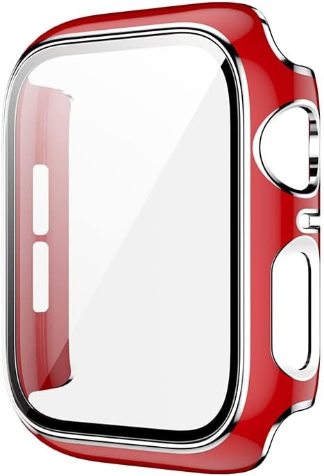 Glass Maalya + Tampa para Apple Watch Case 45mm 41mm 44mm 40mm Duas tela colorida Protetor de pára -choques Iwatch