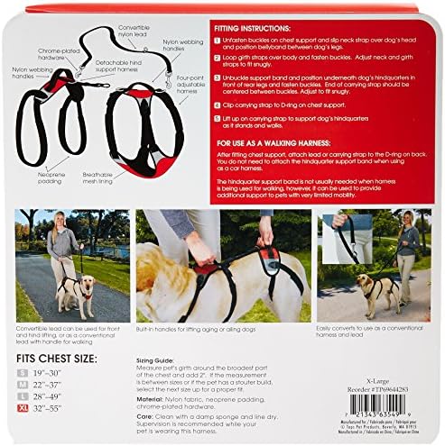 Total Pet Health Lift and Go Dog Lead, X-Large, Red