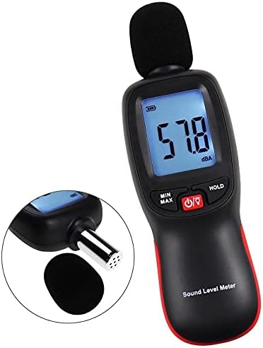 BHVXW Decibel Meter Sound Nível Testador 30 ~ 130DBA Volume de ruído Medição e monitoramento Instrumento Digital LCD