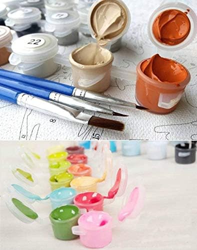 Kit de pintura por números para crianças adultas para iniciantes em lonvas de balé pinturas a óleo com escovas e artes pigmentos
