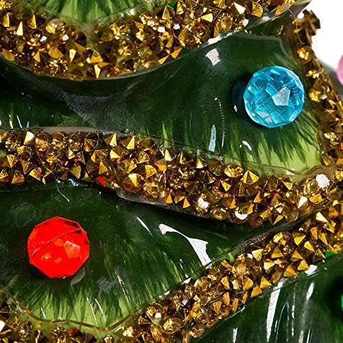 Kurt S. Adler Light Up Glitter Glitter Christmas Tree, 12 polegadas
