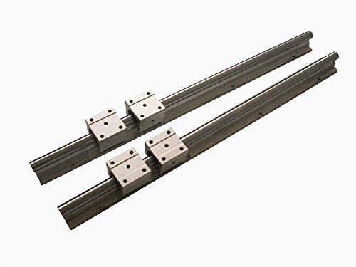 Joomen CNC SBR16-1300mm Guia linear de slide 2 Rail + 4 SBR16UU Bloco