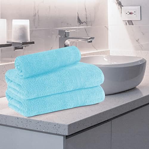 Oxycott Premuim algodão conjunto de 6 toalhas de banho 27x54 - Toalhas de banho extra -de -banho de absorção rápida e