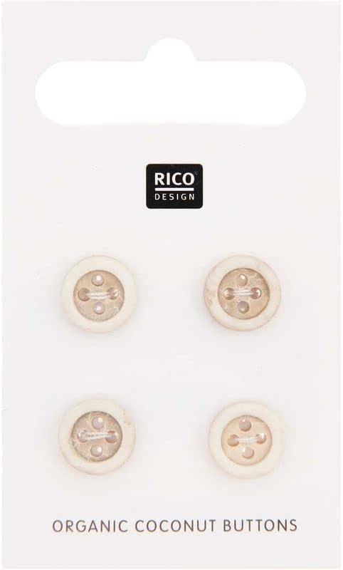 4 botões de coco - 10 mm