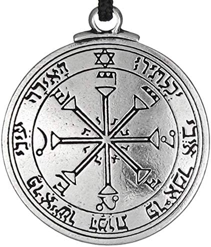 Pewter Pentacle of the Sun Key of Salomão talismã pingente