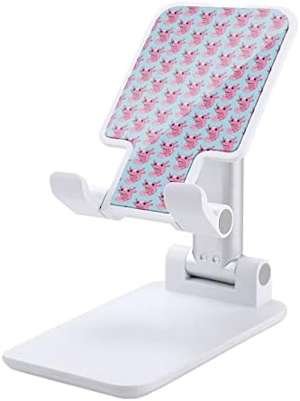 Pink Axolotl dobrável portão de telefone celular portátil Stand ajustável para acessórios de mesa de viagem