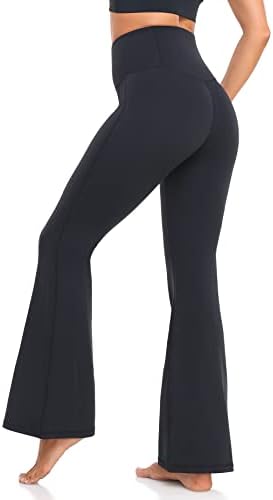 Leggings de cintura alta da YUNOGA Feminino Botcut Casual Yoga Pants Spandex Leggings com bolsos