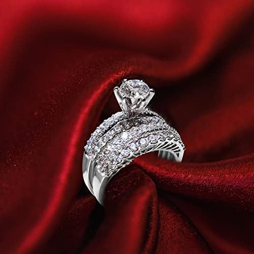 Anéis de diamante feminina Rose Fashion Fashion Day's Daylight