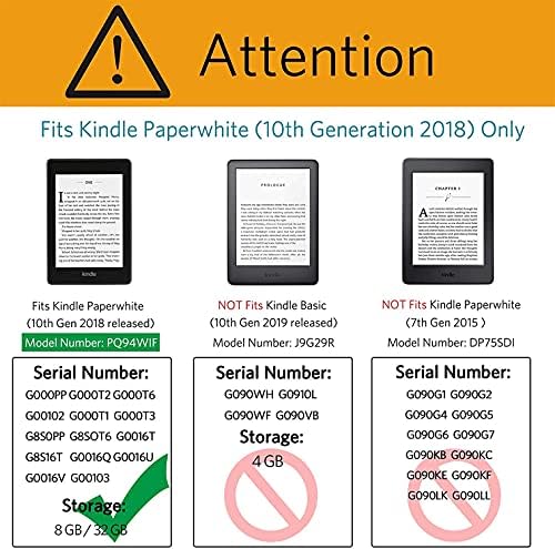 Case CCOO com alça de mão para Kindle Paperwhite 10ª Geração 2018 Lançado, Tampa Ultra Thin Tabe