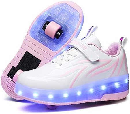 BFOEL Spider Roller Patins Sapatos iluminados com tênis esportivo led USB LED para meninos Aniversário de crianças Ação de Graças