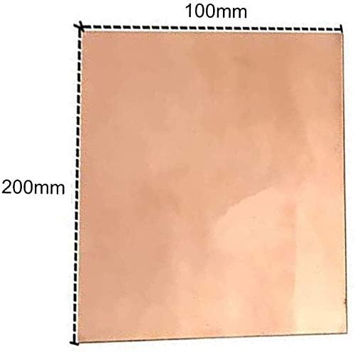 Folha de cobre de folha de cobre de placa de latão Umky, adequado para solda e braz 100mm x 200mm de folha de metal