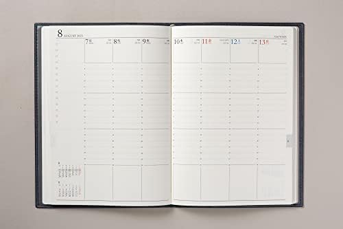 Takahashi Shoten No.433 Diário da mesa Planejador Semanal, 2023, casual, tamanho A5, começa em dezembro de 2022, azul