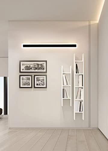 Luz de parede moderna Tewei 23.6in Longo Scona de parede LED LED, iluminação de parede longa Luzes externas pretas 3000K