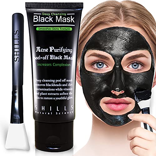 Shills máscara preta de carvão purificante, retirada máscara, retirada, máscara preta poro limpo profundo, removedor de cravo, uma