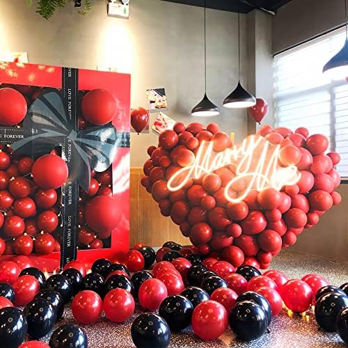 Balões vermelhos de fotiomrg 12 polegadas, 50 pacote de balões de látex de látex vermelho de hélio Qualidade para a formatura do