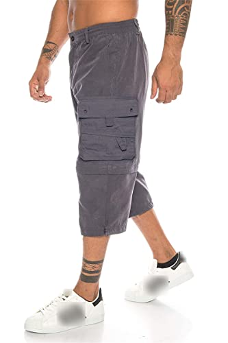 Caminhadas masculinas 3/4 Capri Pants Convertível Faça um short de carga leve abaixo do joelho tático respirável curto