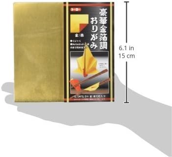 Toyo Origami Paper Lxury Leaf, Gold 10 pack