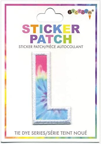 IsCream Pastel Tie Tie Dye Bordado de acento bordado alfabeto 2,5 adesivo patch adesivo