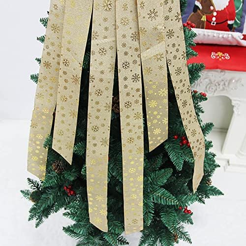 Garland Tassel Christmas Pingente Tree Top Decoração Pingente de Arco Larxo Pano Diy Ribbon Gnome Ornamento Conjunto de 3