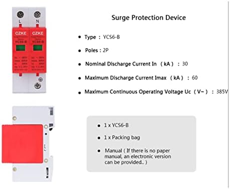 ANZOAT YCS6 Series AC SPD 2P 385V Protetor Protector Proteção Proteção Proteção de baixa tensão Dispositivo